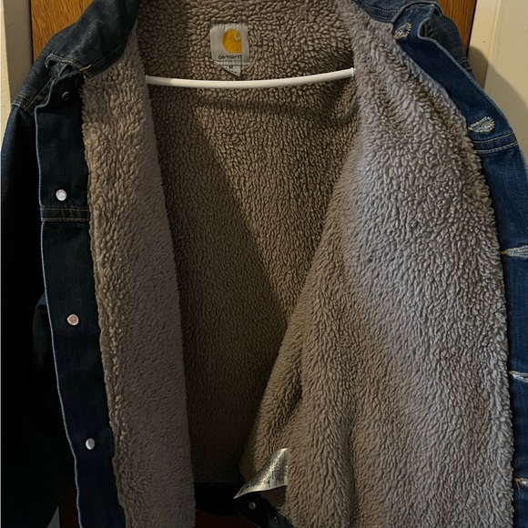 Vintage Carhartt Sherpa-lined Denim Jacket - Picture 5 of 6